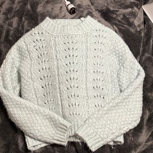 Garage Soft Knit Turtleneck Sweater - Light Blue